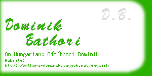 dominik bathori business card